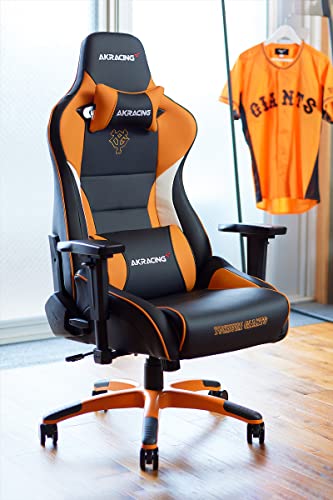 AKRacing ゲーミングチェア デスクチェア オレンジ Pro-X V2 Giants 読売ジャイアンツ コラボモデル 高耐久PUレザー 180度リクライニング 在宅 リモート 3年保証 [2]