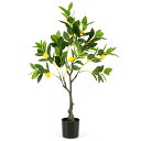 TANGKULA 観葉植物 フェイク 80cm レモンの木 フェイクグリーン 人工観葉植物 造花 インテリア 室内 屋外 フェイク植物 人工 観葉植物 水やり不要 枯れない 盆栽植物 (80cm-レモン)