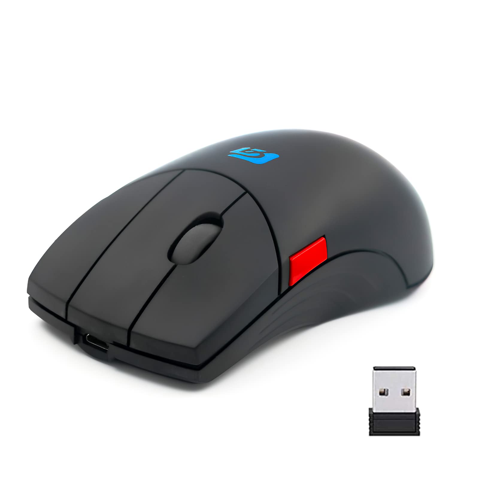 【送料無料】yiteng ワイヤレスマウス 5ボタン マウス 無線マウス 独立スクロールボタン カスタム マクロ定義ボタン 2.4GHz 3DPIモード 800-1600DPI 軽量 USB 充電式 省エネルギー 高精度 ボタンを調整可能 4つボタン スクロールホイール付き 3DCG CAD CAM に最適 黒