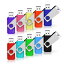 RAOYI USBメモリ4GB USB2.0 10個セット フラッシュドライブ 回転式 まとめ買い 10色 カラフル メモリス..