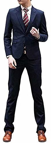 [WEEN CHARM] スーツメンズ 上下セット セットアップ ビジネススーツ スリム 着心地良い 礼服 結婚式 就職スーツ オールシーズン シンプルデザイン 上下セット 無地 パーティー スーツ