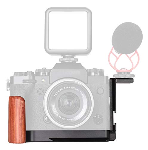 Rakuten - WEPOTO Fujifilm X-T4用ハンドグリップLブラケットメタル赤檀木材 GP-XT4
