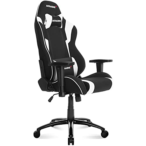 AKRACING ゲーミングチェア デスクチェア ホワイト 白 WOLF ファブリック 180度リクライニング 在宅 リモート 5年保証