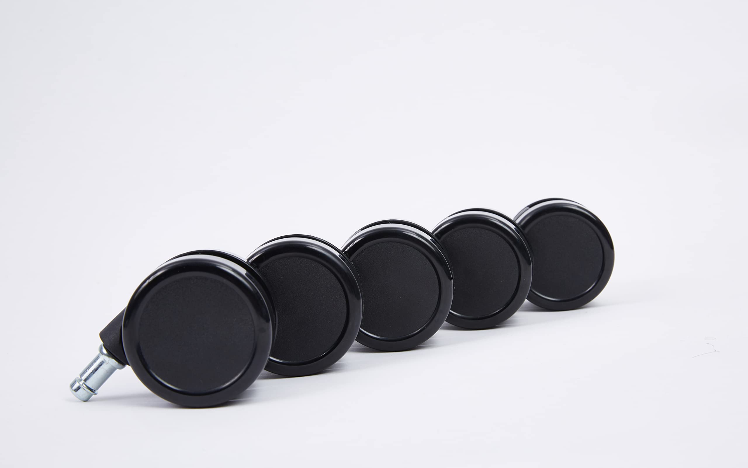 Rakuten - AKRacing ゲーミングチェア用 双輪キャスター PU(ポリウレタン)製 ブラック 5個セット