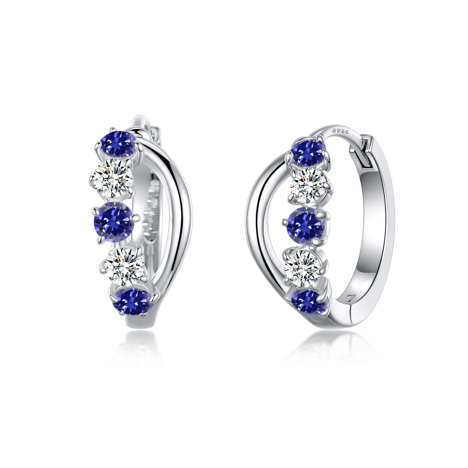 Free bird サファイア ピアス レディース 人気 シルバー「希望の葉」金属アレルギー対応 クリスマス ピアスリング 誕生石 9月 葉の形 上品 卒業 記念日 贈り物 クリスマスプレゼント 女性