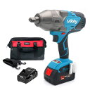 Vikky 20V 4.2Ah 1/2インチ、コードレスインパクトレンチキット、1500NM(1100 ft-lb)、1/2インチドライブ メトリック