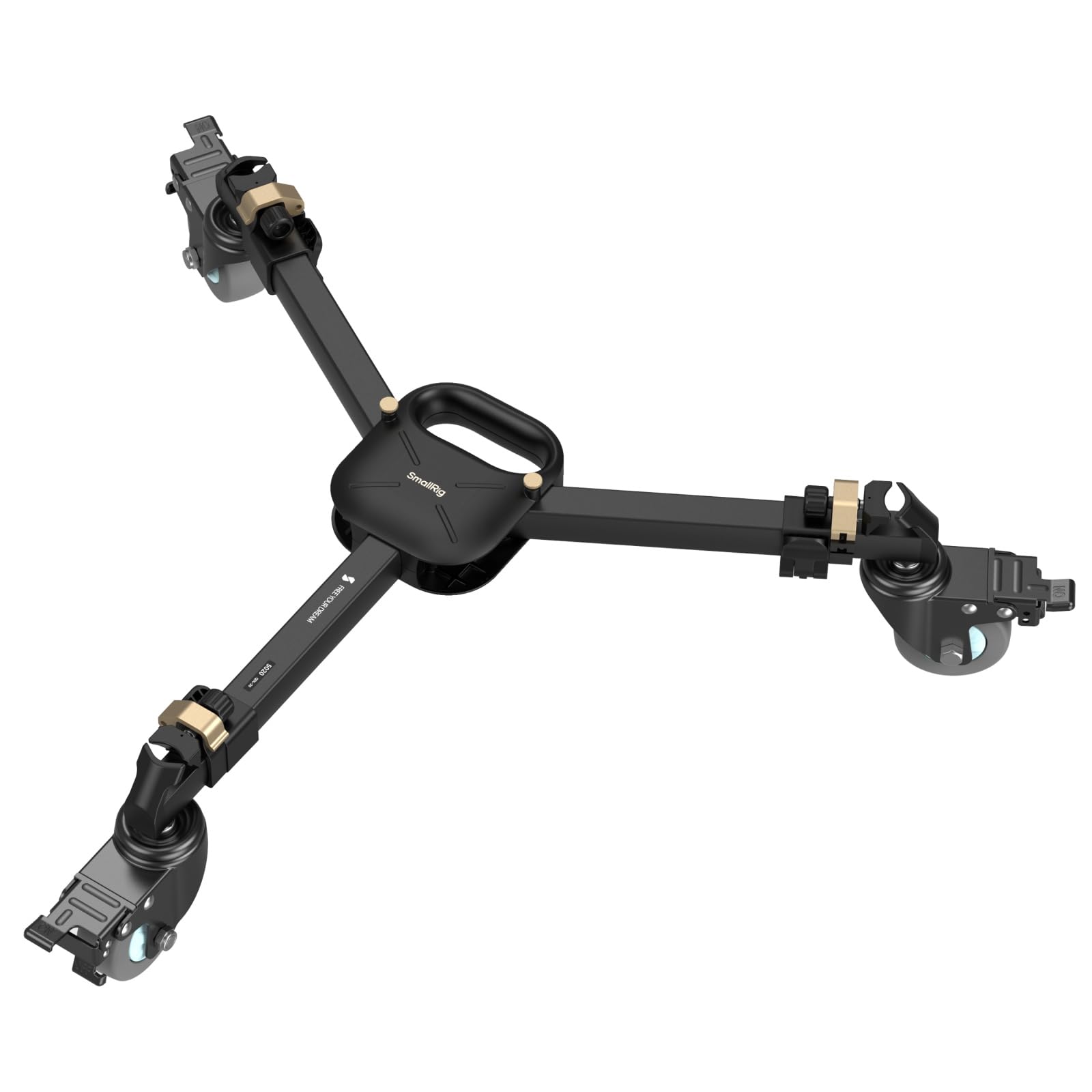 SmallRig ビデオ三脚用 ドリー 汎用プーリー 耐荷重20kg 折りたたみ式3輪 クイックロック 静音 安定 収納バッグ付き-5020