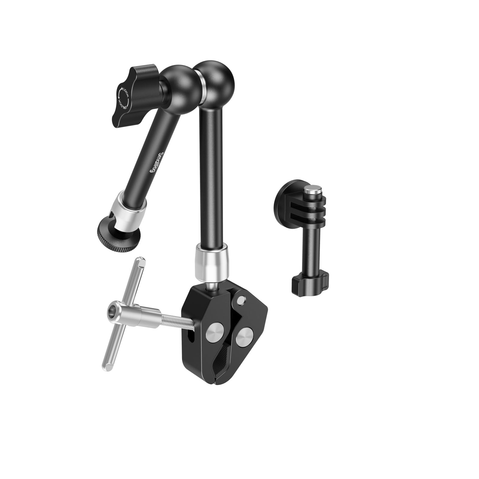 Rakuten - SmallRig アクションカメラ用マジックアーム スーパークランプ付き カメラクランプマウント GoPro Hero 13/12/11用、DJI Osmo Action 6 /Action5 pro/4/3用、Insta360 Ace Pro 2用 モニ