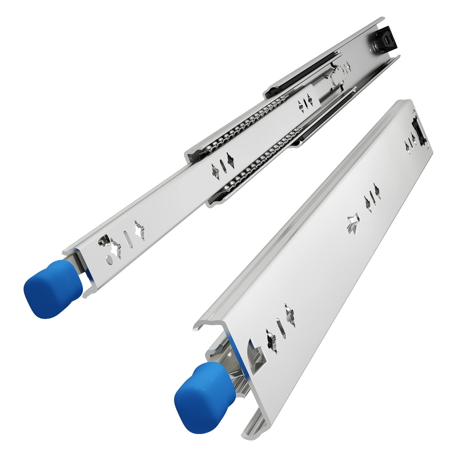 Rakuten - VADANIA 重量用スライドレール ロック付き 300mm #VD2053 3段引 フルエクステンション ボールベアリング 横付き 引き出し用レール 左右セット（2本入）