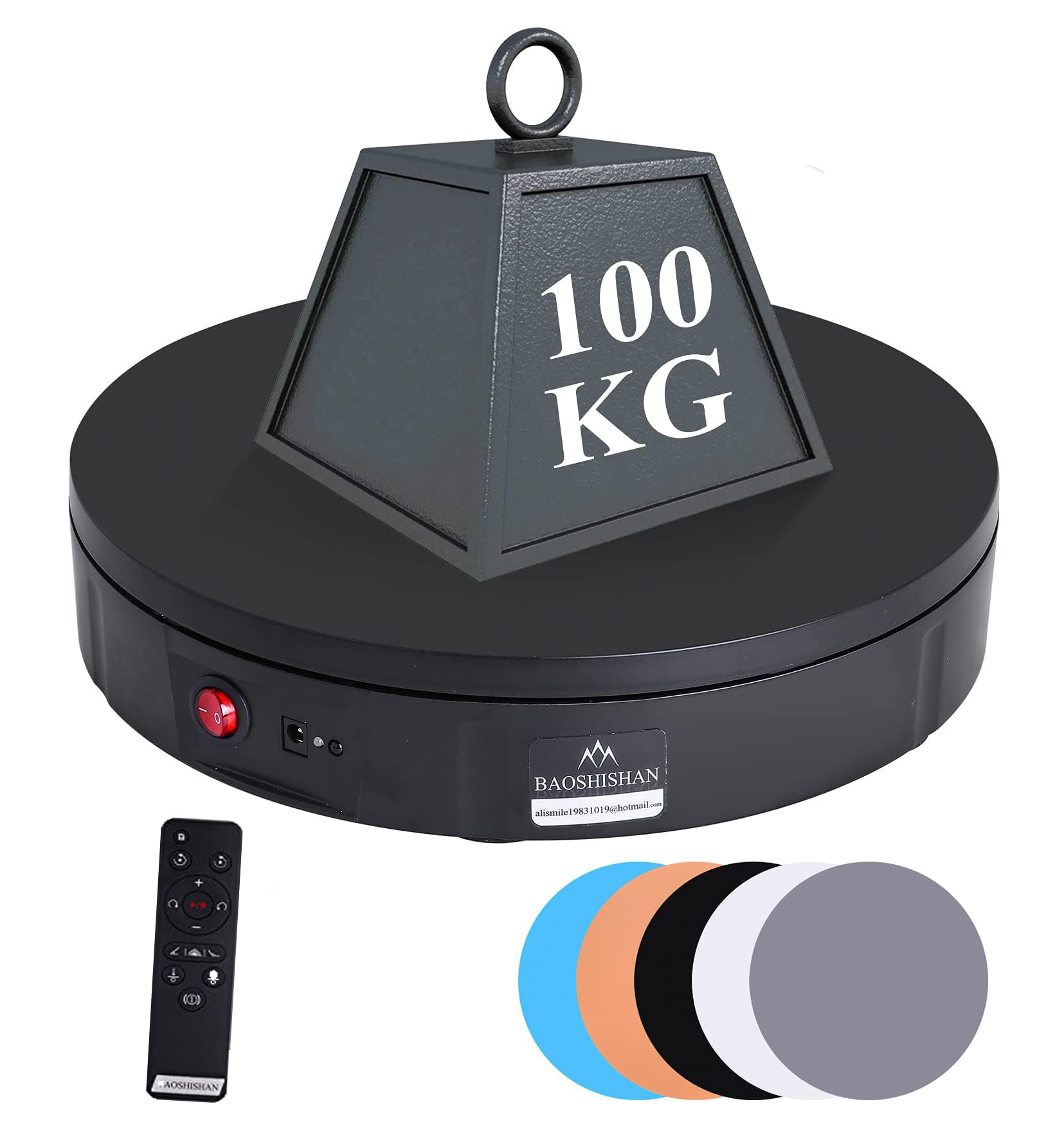 BAOSHISHAN回転台 電動ターンテーブル ・影用 電動回転台 360°回転 30cm100kg 知能ターンテーブル 電動 遠隔操作 スムーズに回転　回転のスピード、方向、角度が調整可能 騒音が小さい 静かな場所でも使える　展示用　110V (直径30