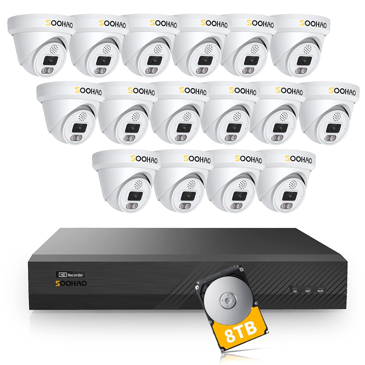 ��4K800�����ǡ����Ρ���ξ���Ρ�������������SOOHAO ���ȥ���� poeͭ�� 2160P �ƻ륫��� 16�楻�å�8TB HDD �Ͽ�� Ͽ�� ��֥�...