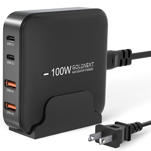 GOLDNEXT 100W PD Ŵ 4ݡ ®ŴType-C*2&USB-A*2 USB-CŴ PSEѴŬ...