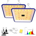 Hipargero植物育成ライト LED パネルFC-600植物用ledライト多重安全防護反射カバー付き ファンなしゼロノイズ 屋内観葉植物ライト野菜工場水耕栽培LED植物育成ライト長寿命50000時間日本語説明書付き (60watt,2個入り)