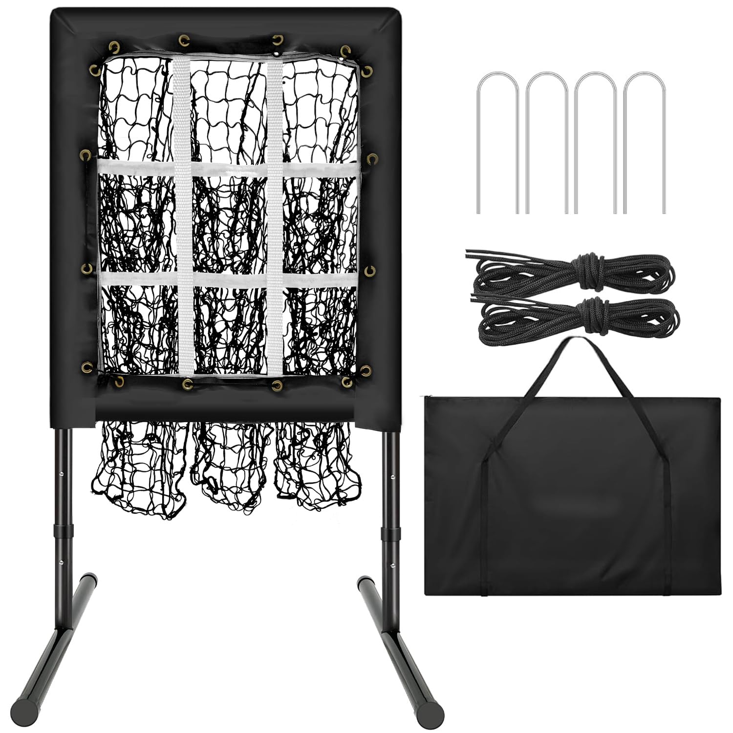 OYE 野球 ピッチング練習 ストラックアウト 96・115cm 3段階高さ調整可 ターゲット ナンバーターゲット 投手練習用 軽量 収納 持ち運び 硬式 軟式 子供 大人 屋外 室内 レクリエーション スチール製 収納袋付き