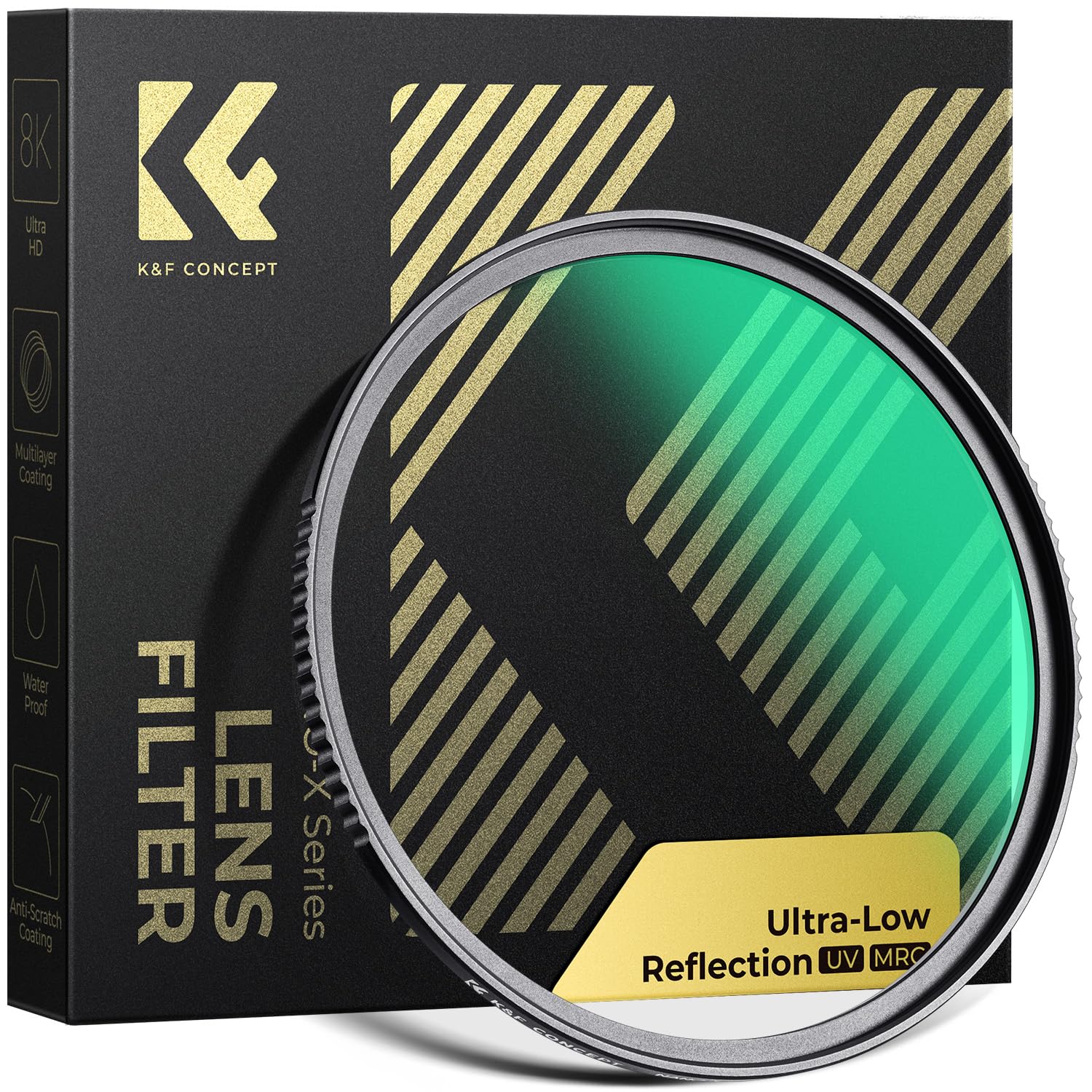 Rakuten - K&F CONCEPT 95mm UVフィルター 超低反射0.1% レンズ保護フィルター レンズ保護用 高透過率 両面28層コーティング 光学ガラス 撥水撥油キズ防止 （NANO-Xシリーズ）