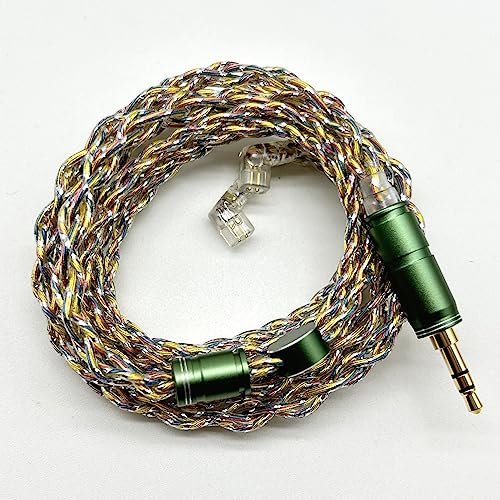 【JSHiFi-Fairy】QDC3.5mmリケーブル金メッキと銀メッキと銅混合&銀箔線材交換3.5mmステレオケーブル ..
