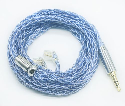 【JSHiFi-Magic】QDC3.5mmリケーブル 銀箔糸&銅箔糸線材 3.5mmイヤホンアップグレードケーブル 中華QDCイヤフォン交換ケーブル KZ対応(QDC3.5mm)