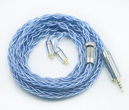 【JSHiFi-Magic】MMCX2.5mmリケーブル 銀箔糸&銅箔糸線材 2.5mmイヤホンアップグレードケーブル MMCXイヤフォン交換ケーブル (MMCX2.5mm)