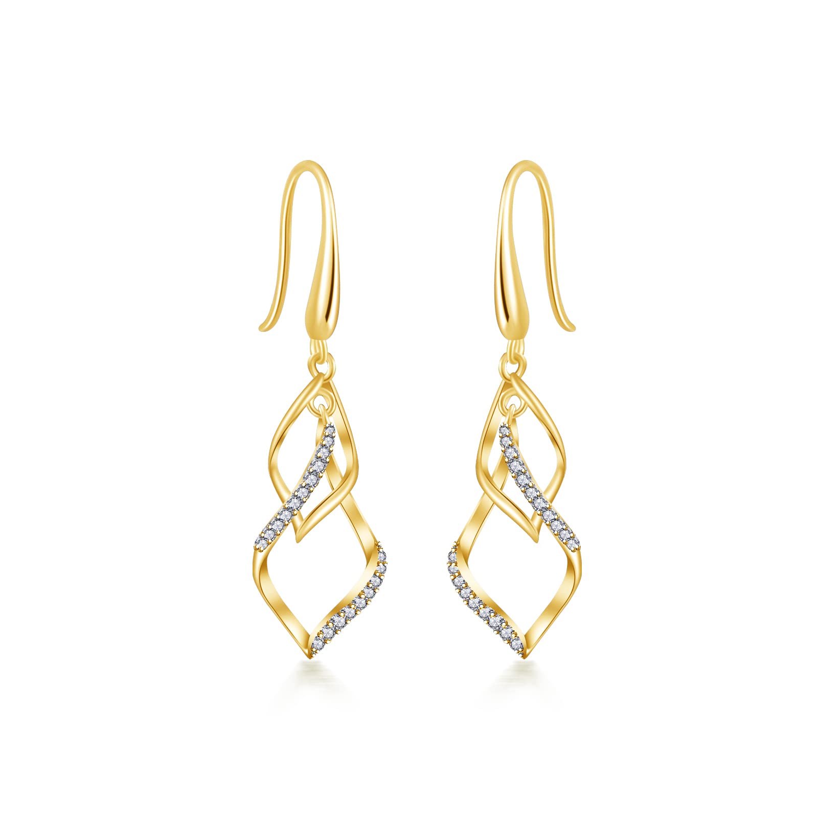 Free bird ピアス レディース「揺れる葉」シンプルな透かし彫りデザイン かわいい フックピアス 金属アレルギー対応 上品 大人 おしゃれ 母の日 母の日...