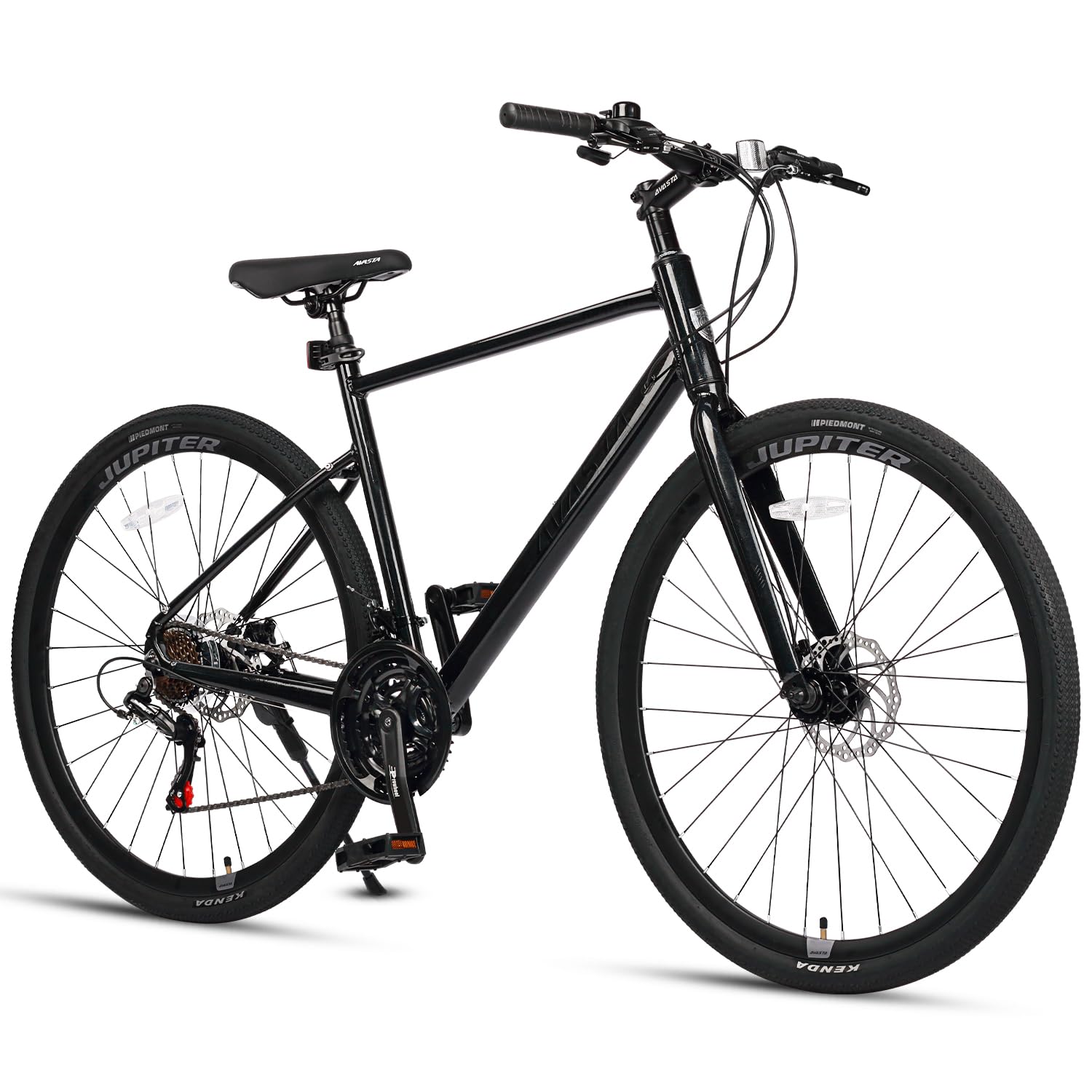 【AVASTA】軽量クロスバイク ハイブリッド自転車 27.5インチ 通学通勤街乗りアルミフレームShimano21段..