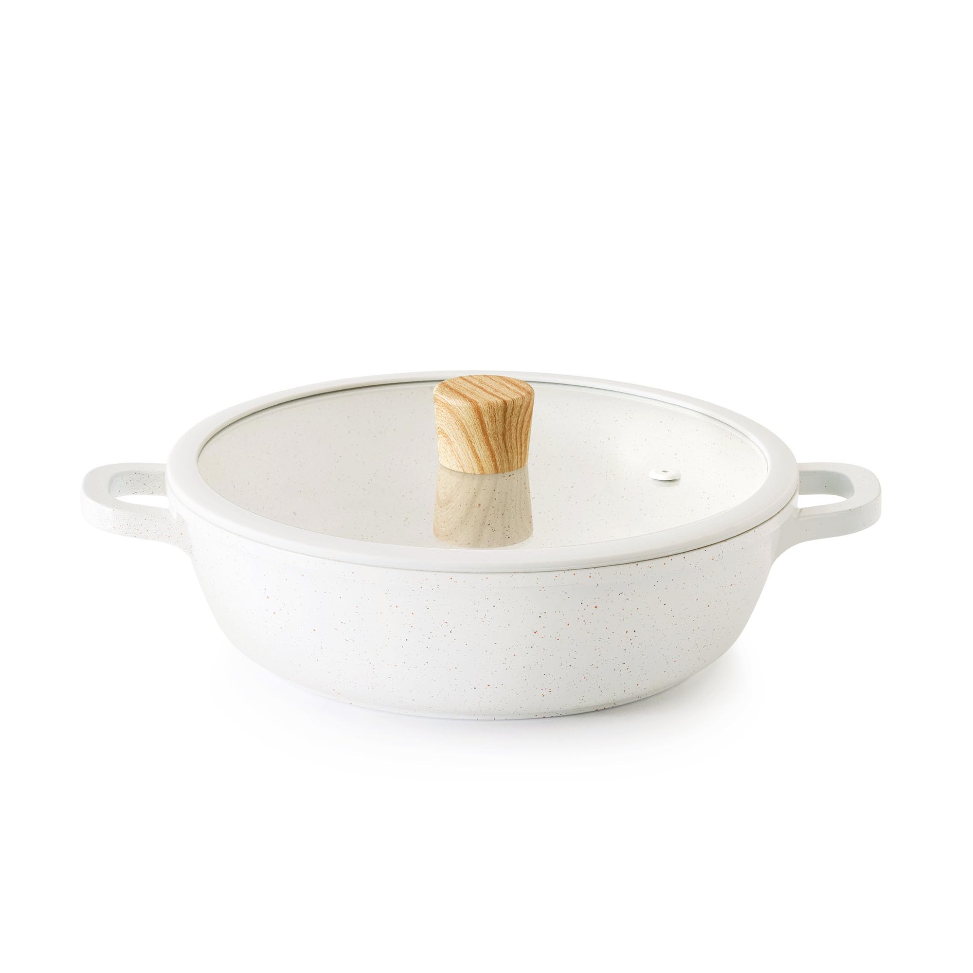 SENSARTE 両手鍋 24cm マーブルコート 卓上鍋 すき焼き鍋 IH対応 ガス対応 一品万能 焦げ付きにくい お..