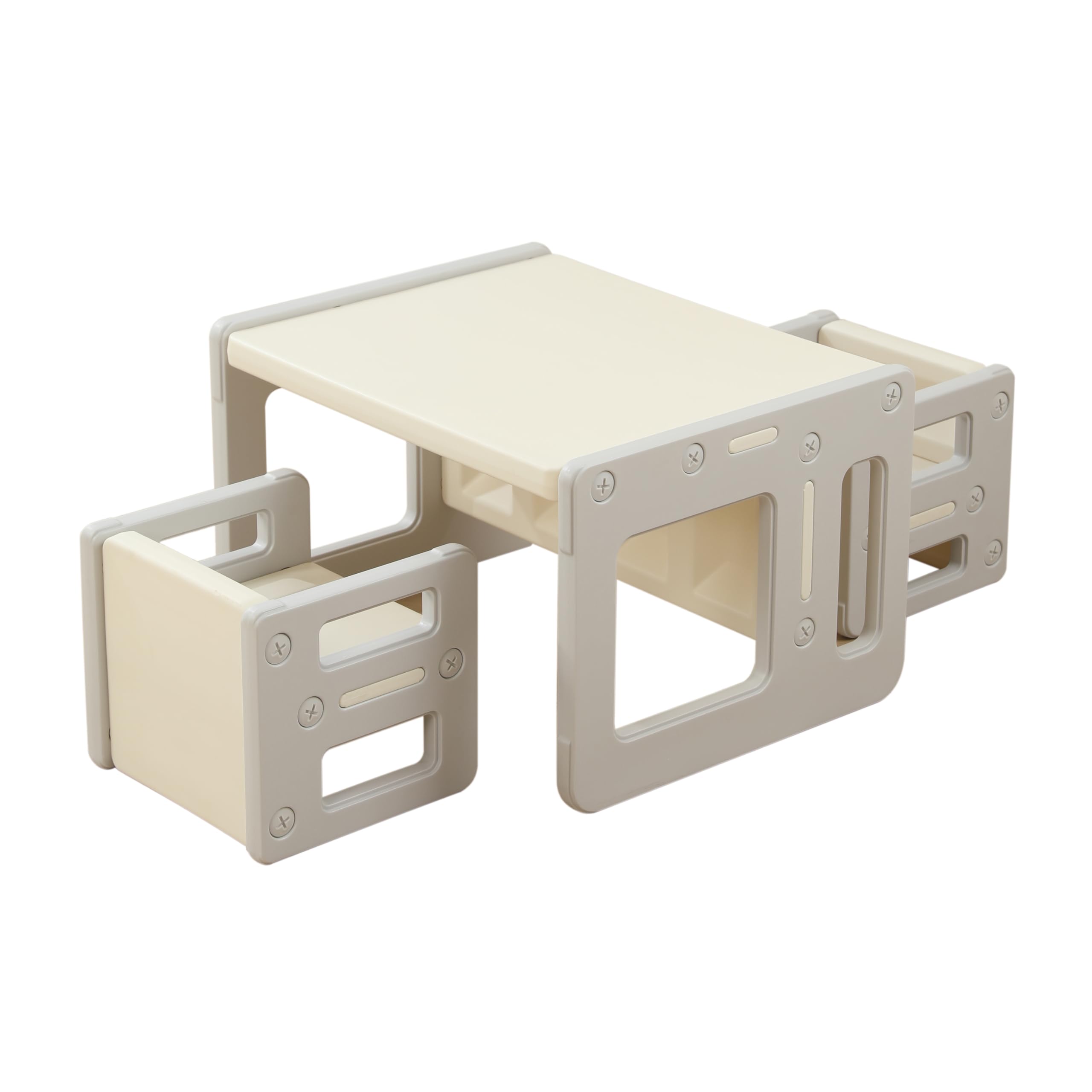 OSJ 子供用テーブル 多機能 子供用チェア 5way 子供机 テーブルセット チェアセット 学習デスク ローチ..