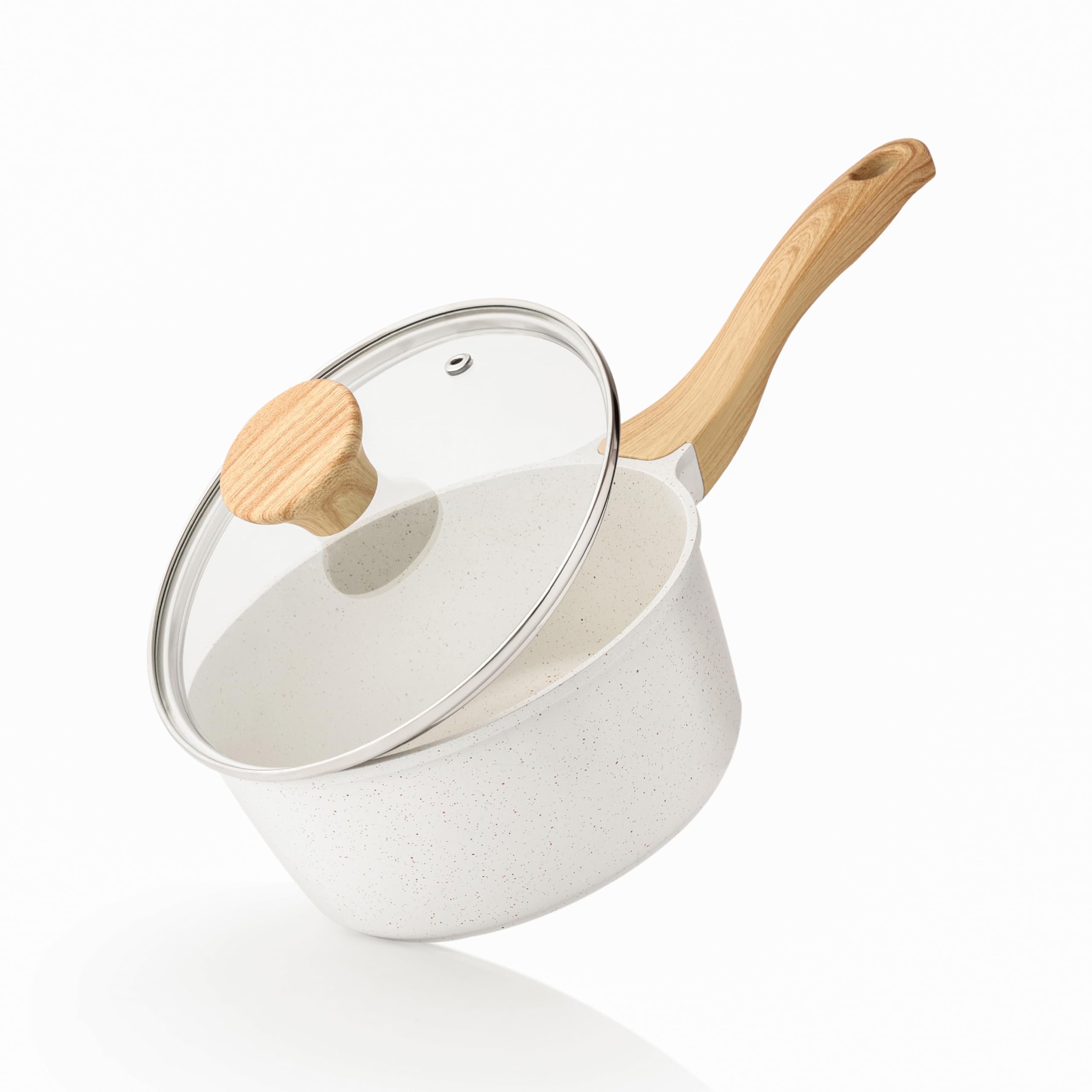 SENSARTE 片手鍋18cm IH/ガス対応 一人鍋 ラーメン鍋 ソースパン ミルクパン 焦げ付かない 小さ鍋 マー..