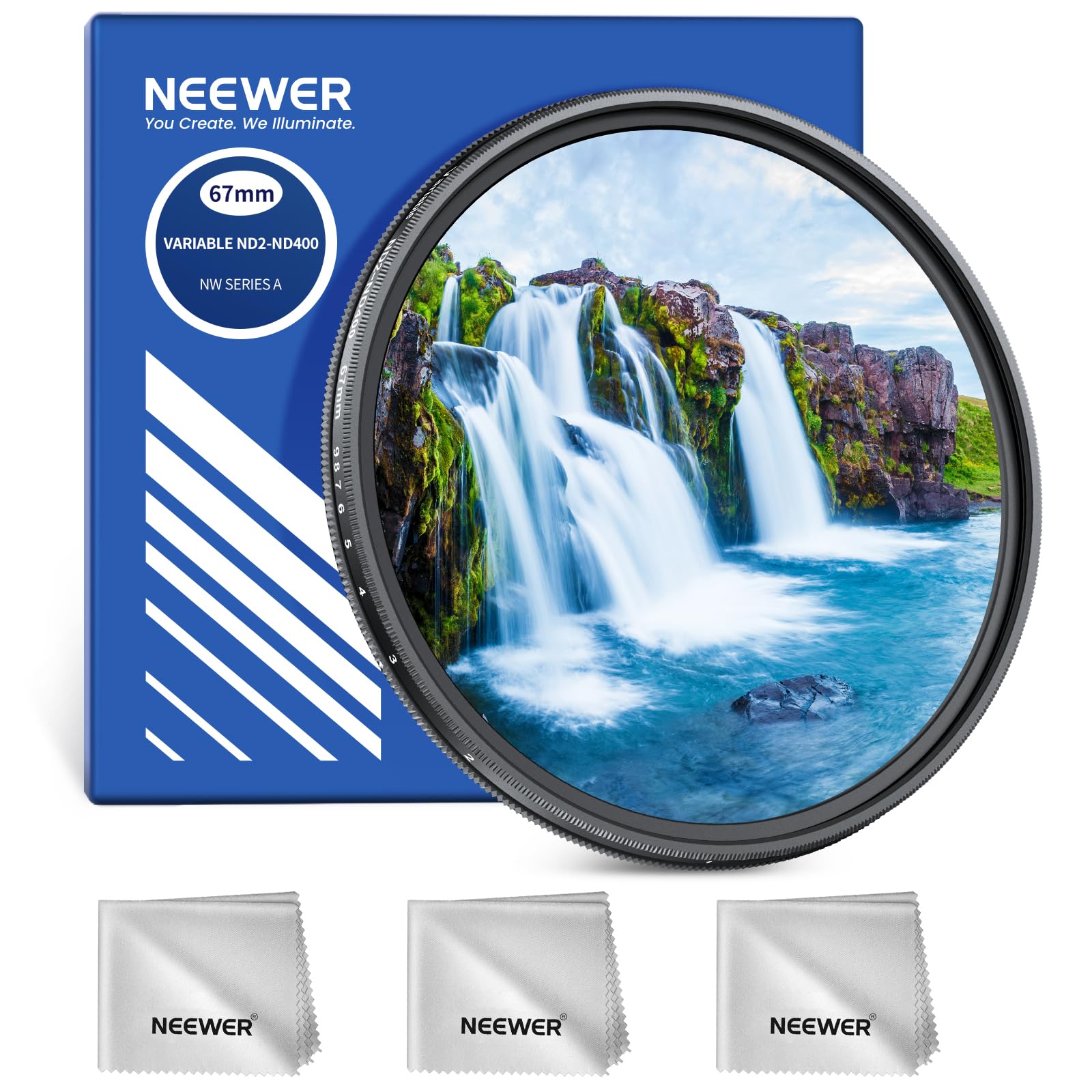 NEEWER 67mm ����ND�ե��륿�� ND2-400 ������󥺥ե��륿�� Ĵ����ǽ ��ž�� 1-9���ȥå� �����ե��륿�� �ޥ�������ȸ��إ��饹 Ϫ...