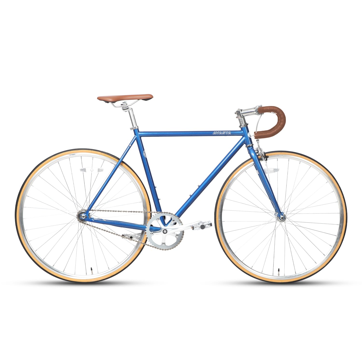 AVASTA レトロピストバイク固定ギア自転車 フィックスギア自転車 アルミドロップハンドル シンプル フ..