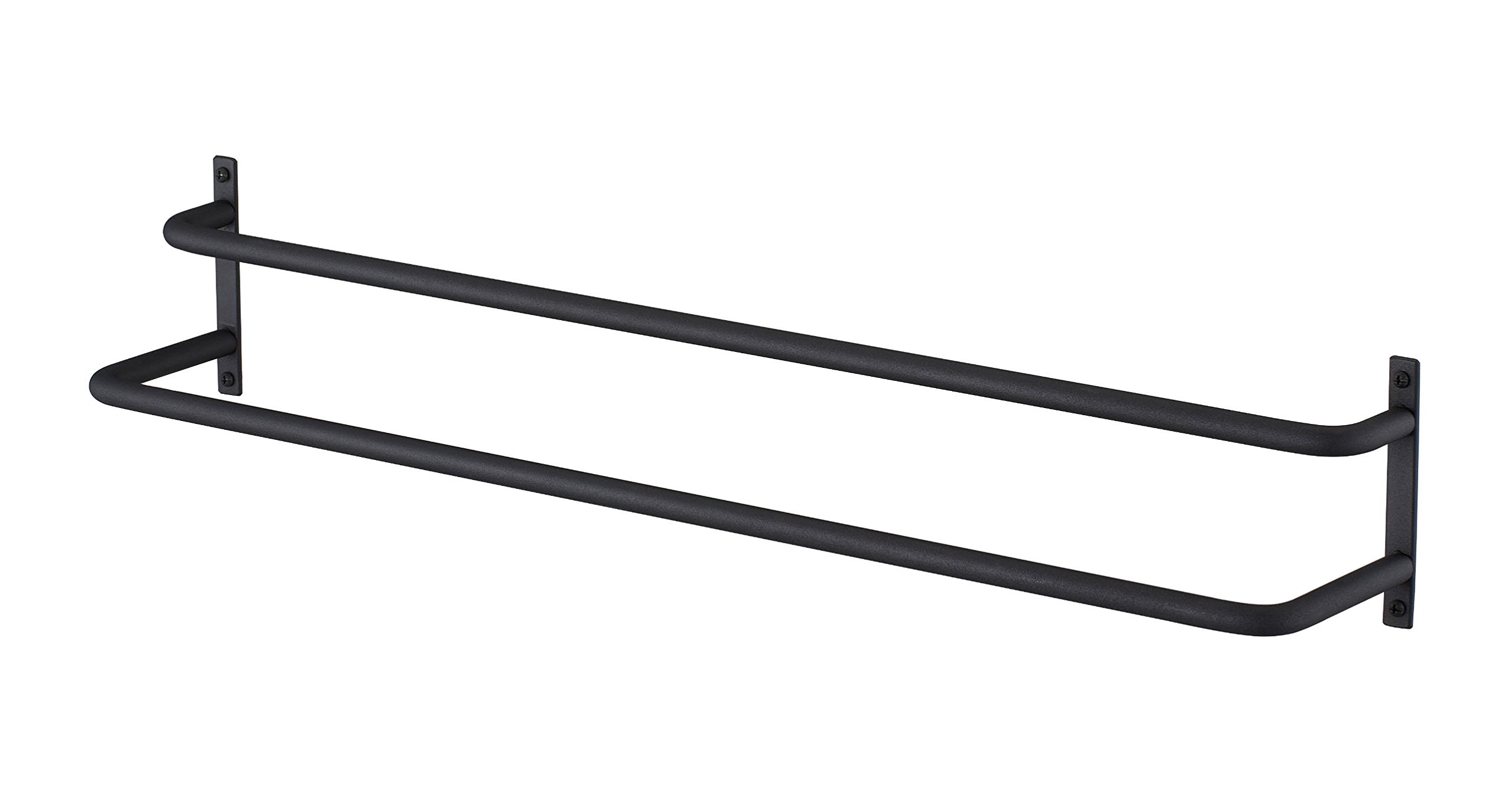 Rakuten - SANEI アイアンバー 二段式 アンティーク調 ビス付き 613mm 黒 W5727-D