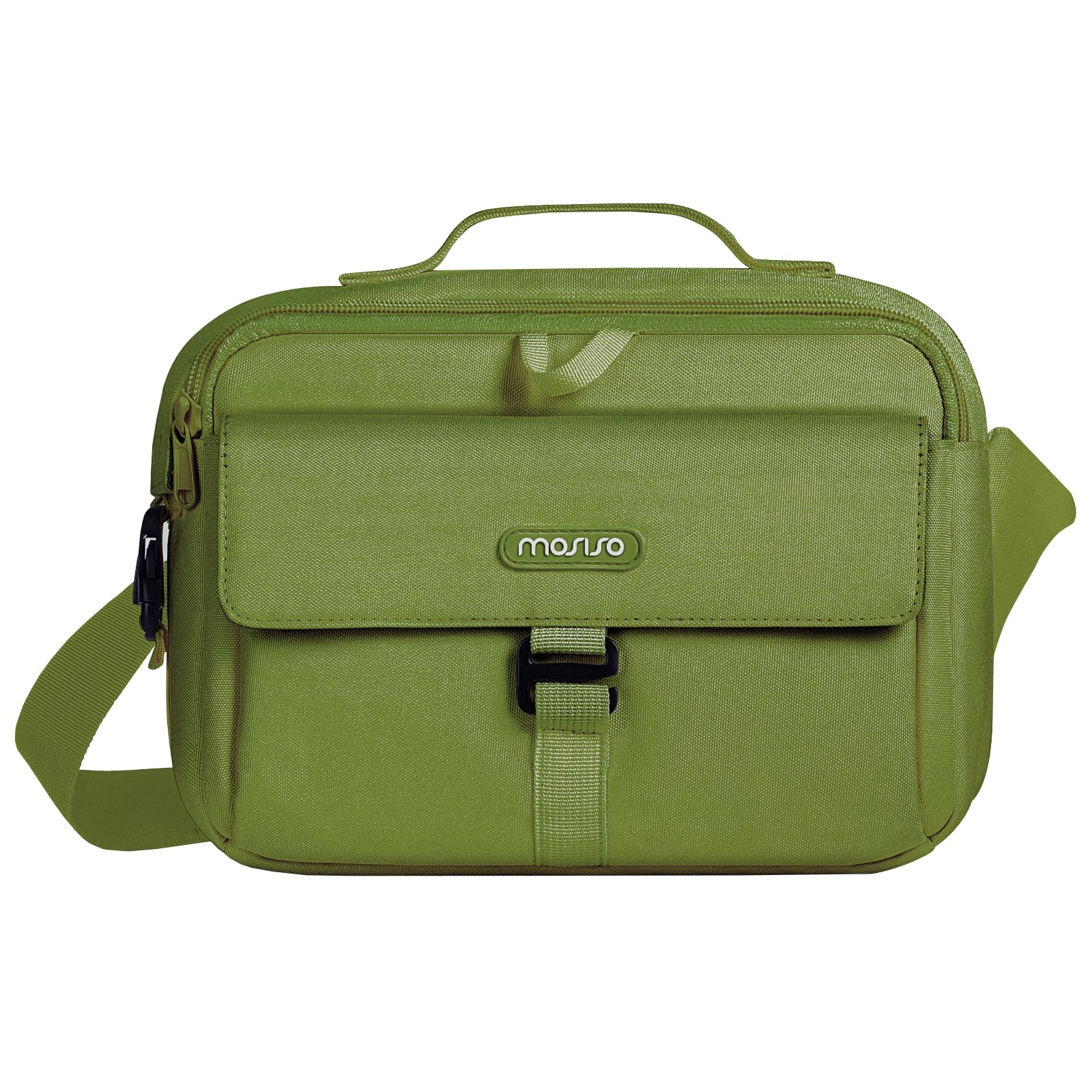 MOSISO カメラバッグ DSLR/SLR/ミラーレスカメラ用 対応機種 Canon/Nikon/Sony、保護 メッセンジャー袋 コンパクト 斜め掛けのパッド入り ショルダーバッグ レインカバー付き(エア ブルー)