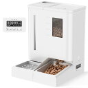 DUDUPET 自動給餌器 猫 給水器一体化 音声録音 5L容量 2WAY給電 手動給餌 自動餌やり機 操作簡単
