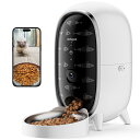 DUDUPET 自動給餌器 猫 ビデオ通話式 2.4GHz&5GHz帯WIFIに対応可能 【2024新モデル】 音声録音 4L容量 2WAY給電 手動給餌 自動餌やり機 ステンレス皿 操作簡単 お手入れ簡単 1日6食 ホワイト ペンギン