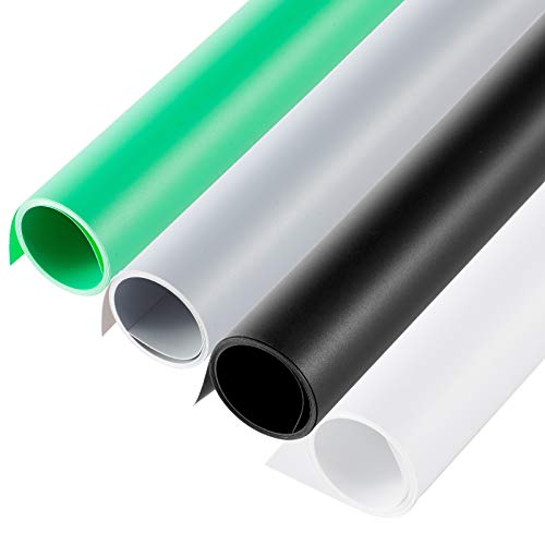 Rakuten - Meking 撮影用 PVC 背景紙 バックペーパー 120x200cm 4色 ブラック/ホワイト/グレー/グリーン