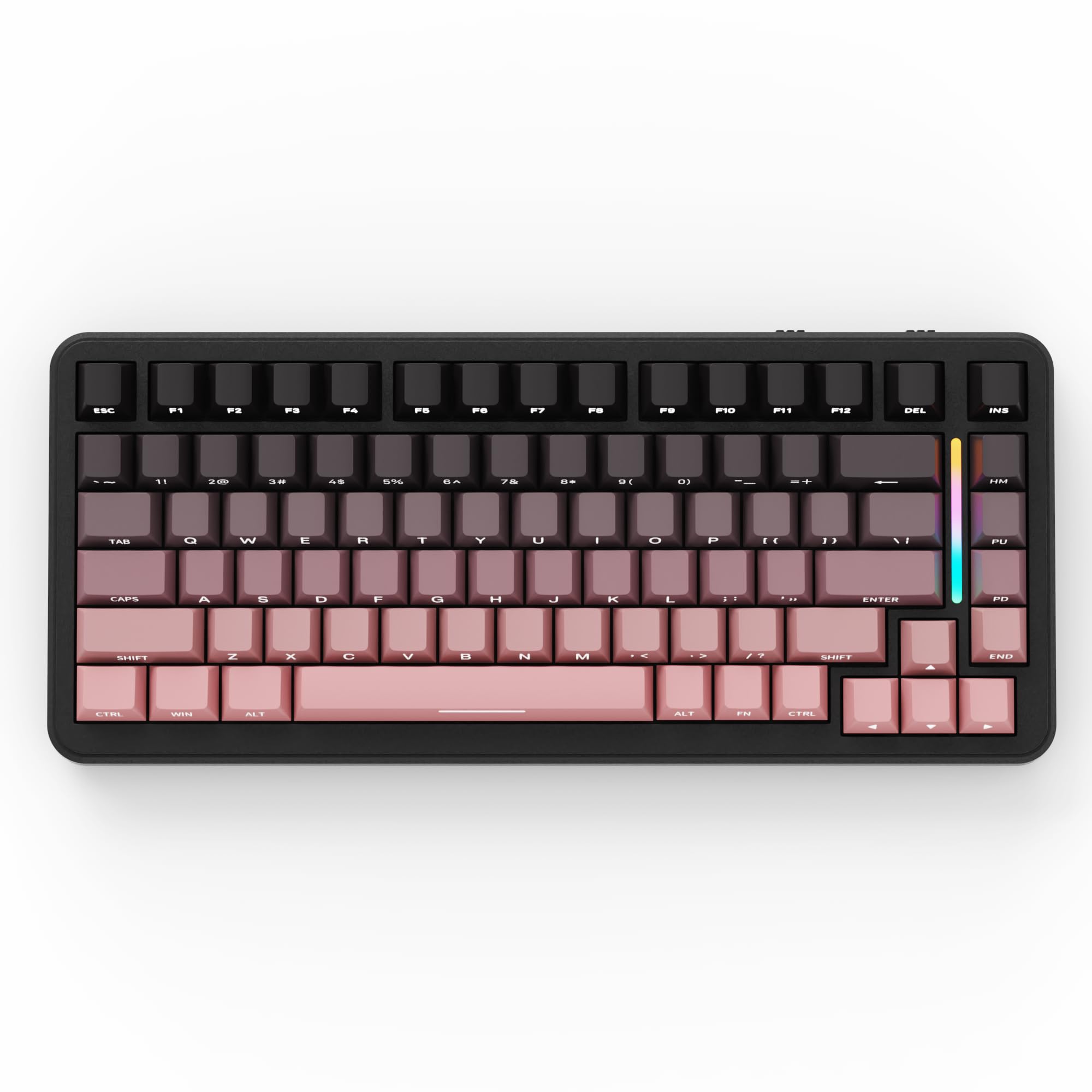 MAMBASNAKE×ATTACK SHARK M86 ゲーミンッグキーボード ワイヤレス メカニカルキーボード 75％ 英語配列 RGBバックライト ガスケット構造 いい打鍵音 3モード接続（Bluetooth/2.4G/USB-C） 4000mah 8