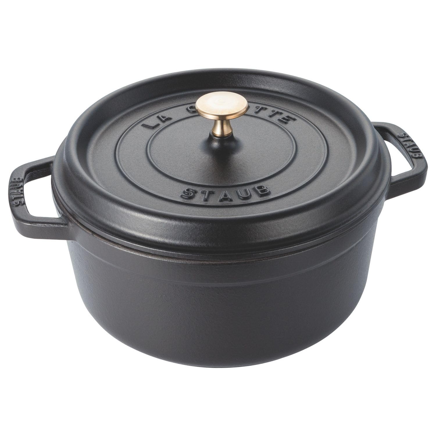 staub ストウブ 「 ピコ ココット ラウンド ブラック 24cm 」 大きい 両手 鋳物 ホー