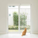 OSJ ペットケージ ペット用 ハイタイプ 高さ調節対応 191~255cm ドア ケージ 取付幅85~91cm 留守番 保護 ネコ 脱走防止 柵 フェンス 猫...