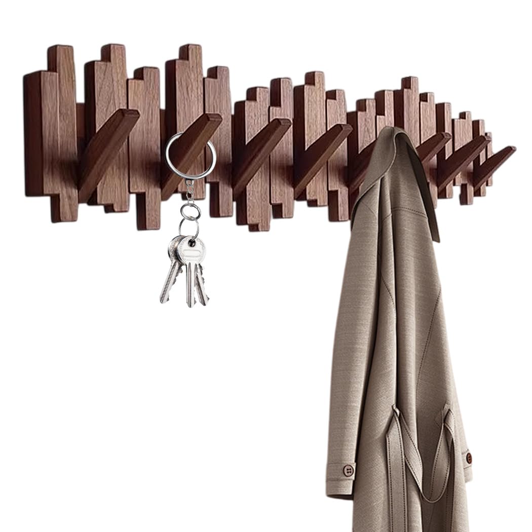 BAOYOUNI 壁掛けフック ウォールハンガー ウォールフック コートラック 洋服掛け 帽子掛け ピアノ鍵盤..