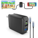 【日本正規品】Basicolor Switch ドック充電器 ゲーム同時に充電 Switch充電器 新半導体素材GaN タイプC充電器 高速充電器(USB3.1/ HDMI/ USB2.0 3つのインターフェース) HDMI変換アダプター65W出力 スイッ