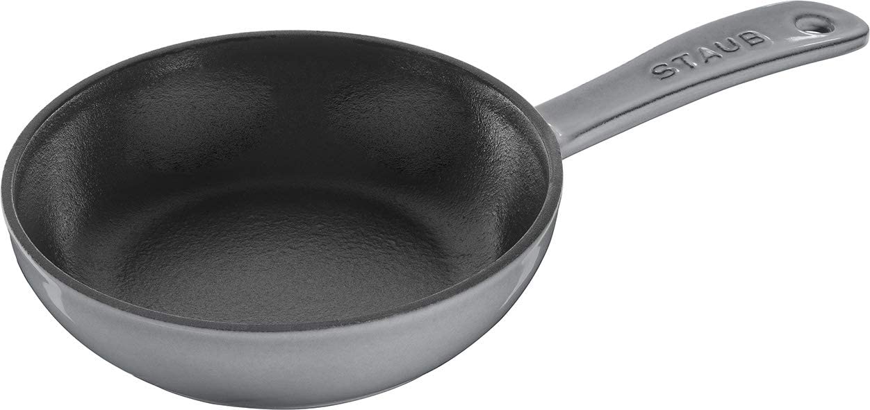 Ih Compatible - staub ストウブ 「 スキレット グレー 16cm 」 フライパン ホーロー 鋳物 鉄 IH対応 【日本正規販売品】 Skillet 40501-145