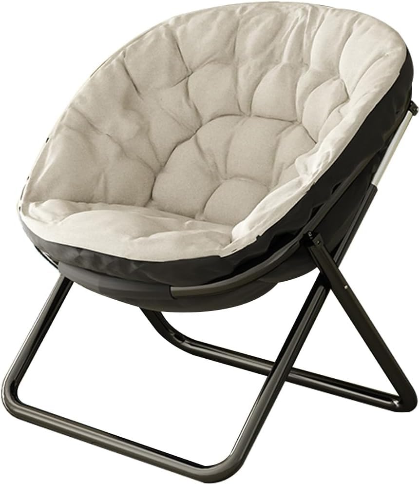 Floralies 折りたたみ椅子 リクライニングチェア 折りたたみ式 完成品 リラックス 折りたたみチェア ガーデンチェア パーソナル 持ち運び簡単 屋内 屋外 兼用 通気性よい (ホワイト, 1人掛け（幅80×奥行45×高90cm）)