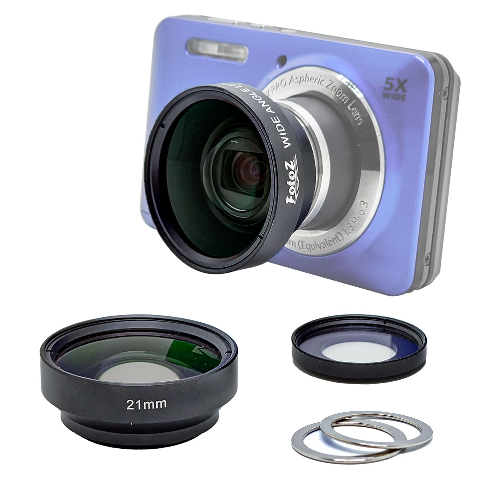Rakuten - FotoZ 21mm 広角レンズ&シネマティックフィルター Kodak Pixpro FZ55用 磁気吸着設計 夢のようなロマンチックな効果を生み出します