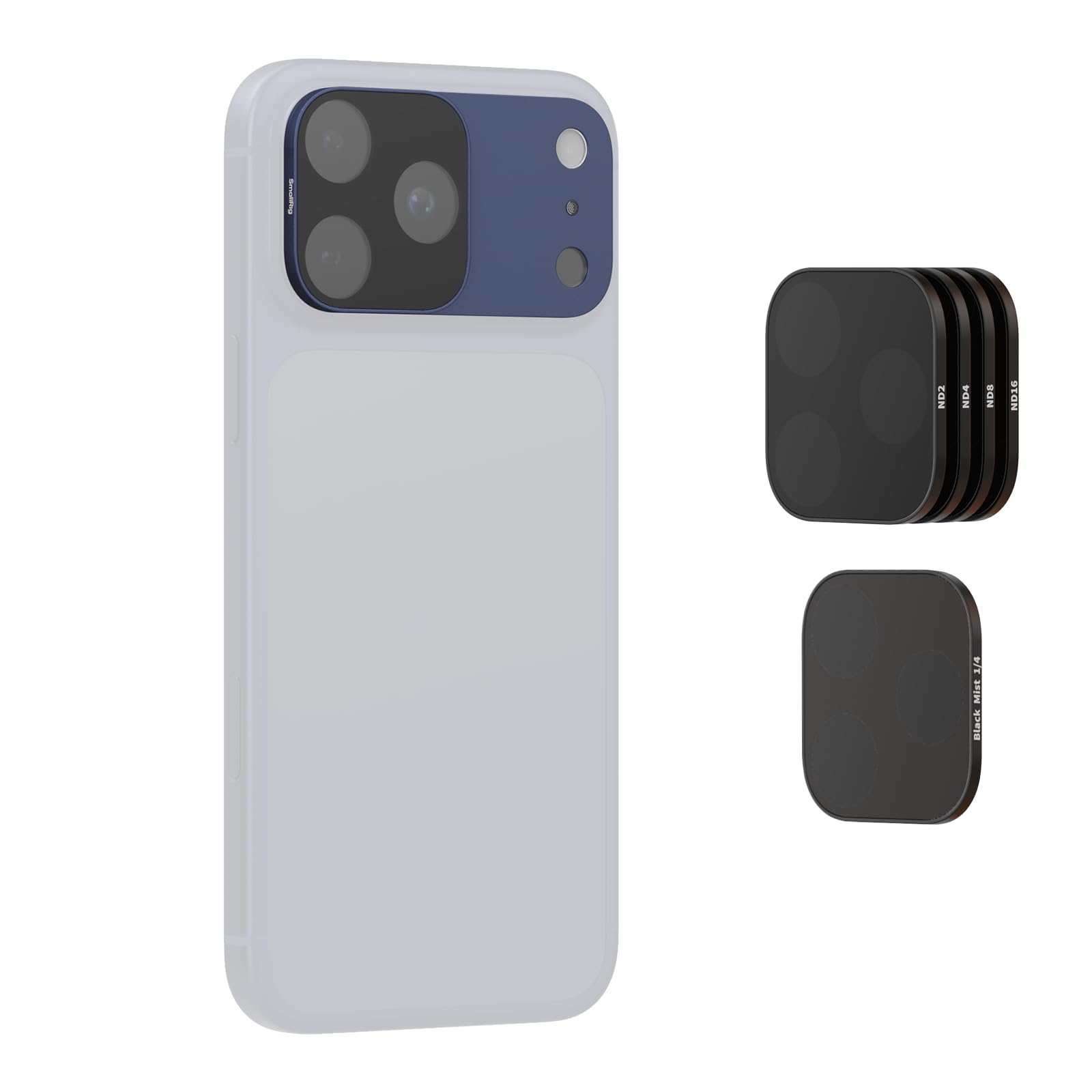 SmallRig iPhone 17 Pro用 スクエアNDフィルター＆ブラックミストフィルターキット、マグネット式レンズフィルター（ベースマウント付き）、ブラックミスト拡散フィルター（1/4インチ/ND2/ND4/ND8/ND16/ND32）、6枚セット