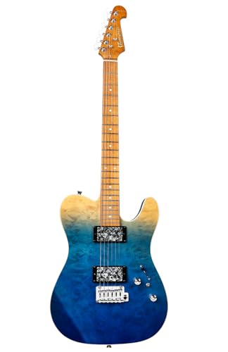 Bullfighter エレキギター トラベルギターセットアクセサリーセット付き テレキャスタータイプ 大人 初心者楽器 ロック プロ パフォーマンス エレキギター セットD230 (Blue)