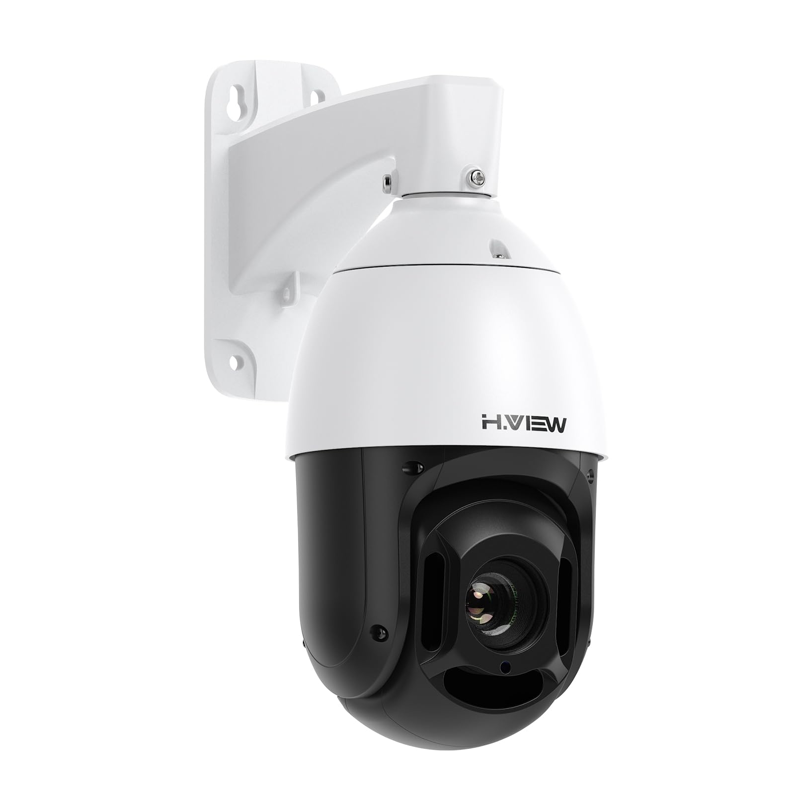 H.View 4K PTZ防犯カメラ 18X光学ズーム 赤外線 防犯カメラ 8MP 800万画素 POE ネットワークカメラ 監視カメラ 4.7-84.6mmレンズ IP66防水防塵 赤外線LED搭載 暗視撮影100M 動体検知機能 メールお知らせ IPカ
