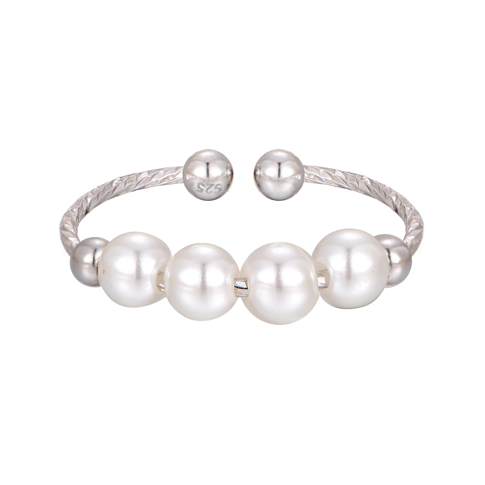 [Free bird] パール 指輪 リング レディース 「白い恋人」 調整可能 貝パール シルバー925 金属アレルギー対応 女性 上品 告白 記念日 結婚式 母の日 母の日のプレゼント