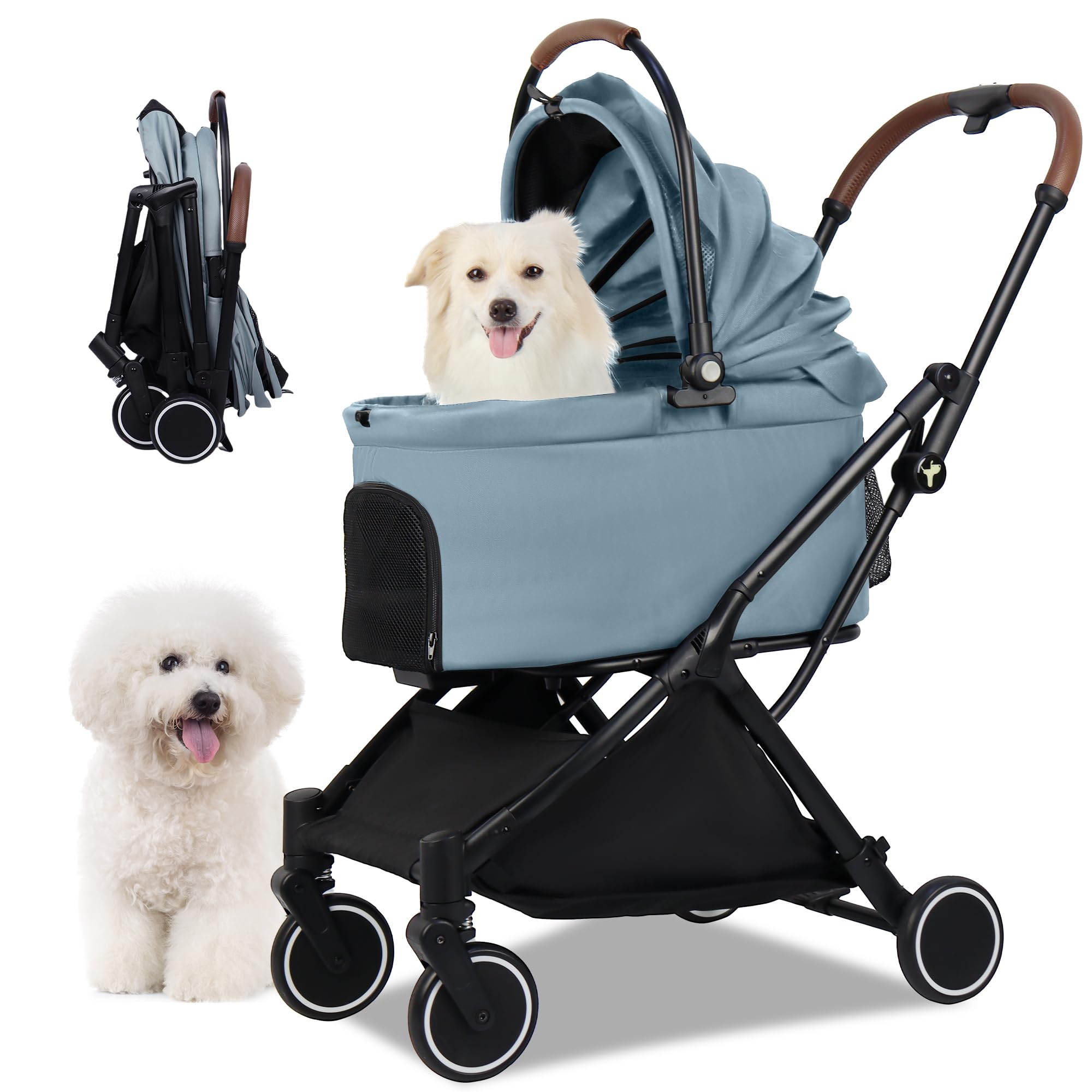 【重力ワンタッチ折畳】Totoro ball ペットカート 犬 バギー 4輪 犬用かーと 小型犬 中 ...