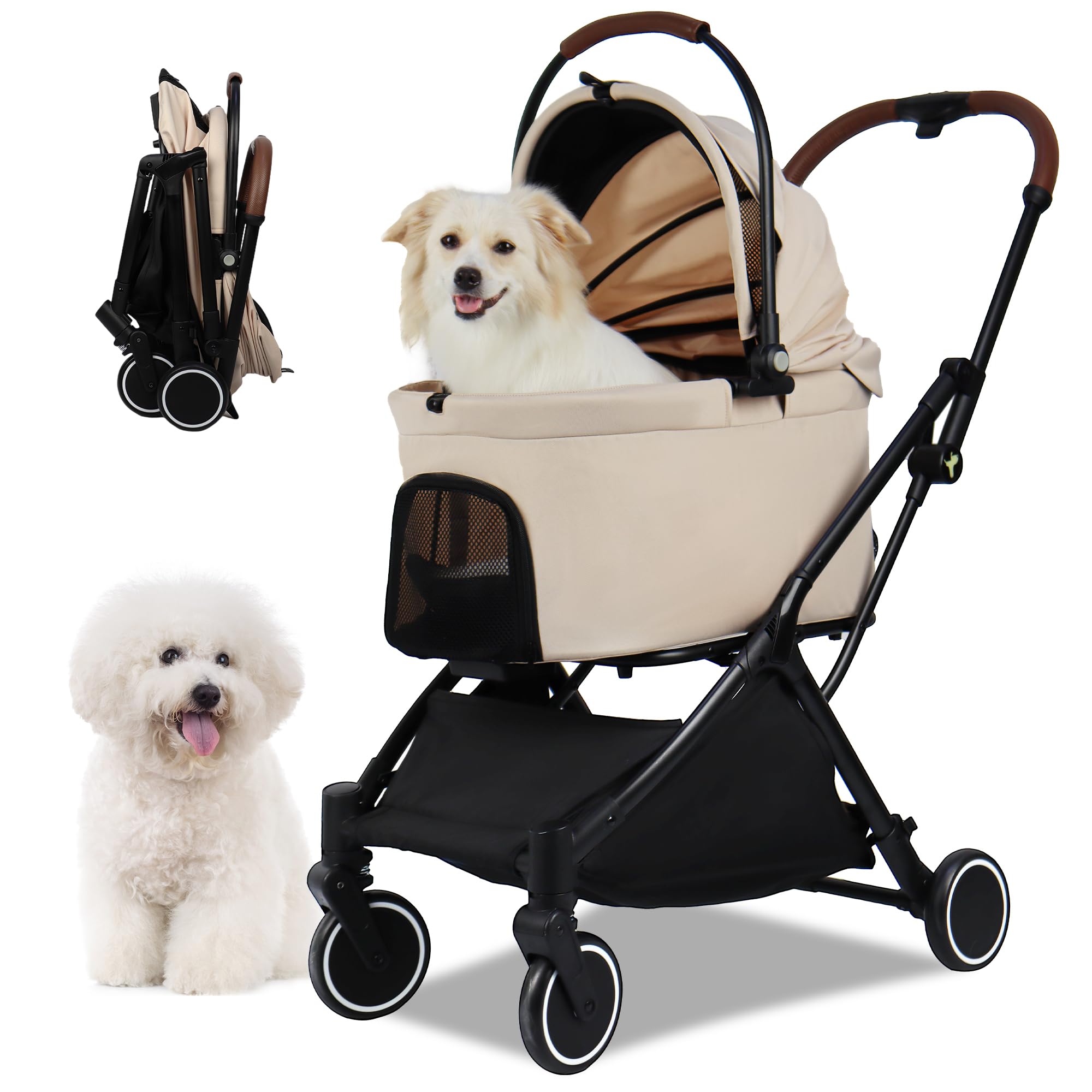 【重力ワンタッチ折畳】Totoro ball ペットカート 犬 バギー 4輪 犬用かーと 小型犬 中 ...