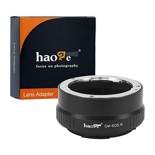 Haoge 手動レンズマウントアダプター オリンパス OMレンズからCanon EOS RなどのCanon RFマウントカメラ用