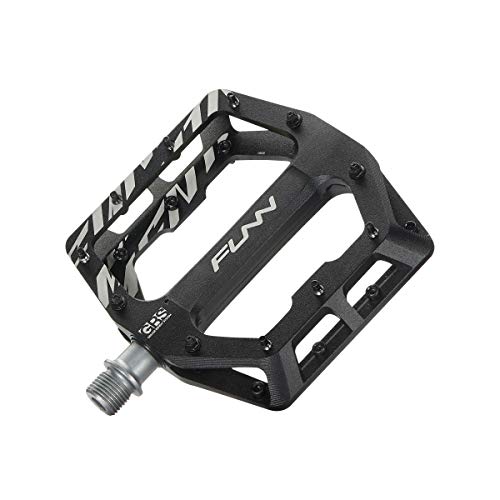 Funn(ファン) Funndamental（ファンダメンタル)フラットBMX/MTB ペダル セト -広いプラットフォーム自転車ペダル、9/16-吋 鉻・鋼車軸(ブラック)